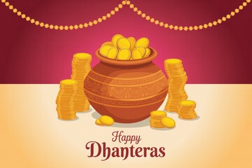 Festive Dhanteras Social Media Design