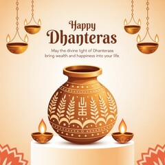 Happy Dhanteras Poster Template