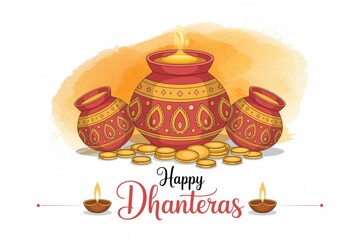 Golden Coins Happy Dhanteras Background