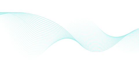 Abstract blue wave vector banner template