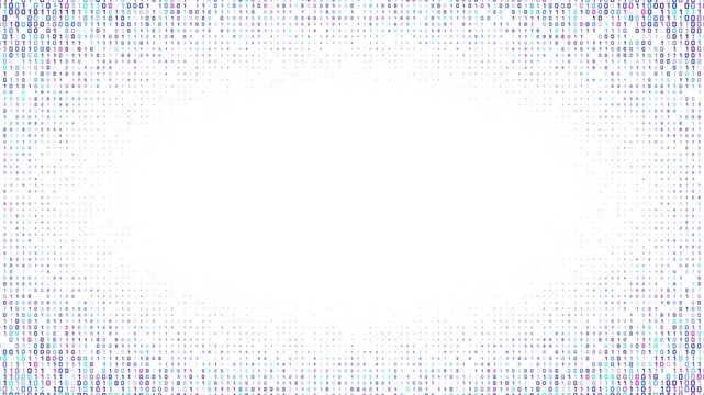 Animation of binary coding, Digital binary computer code. Computer binary matrix digital rain information flow High tech digital matrix 01 code falling. The matrix style binary code. Matrix Number