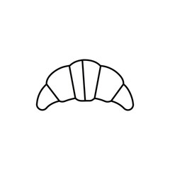 Croissant Bread Vector Bakery Pastry Breakfast Food Icon