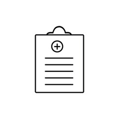 Medical Clipboard Vector Healthcare Report Paper Icon Illustration
