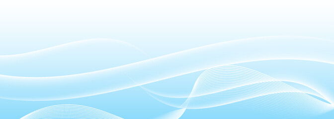Abstract white wavy glowing lines on a blue background. Futuristic digital high-technology pattern. Health Care concept. Vector