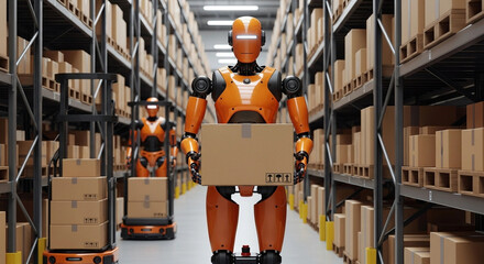 Warehouse Robot Automating Package Delivery