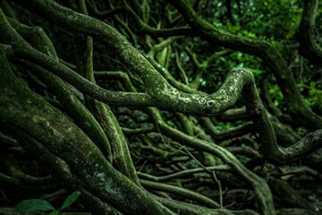 Naklejka premium green tree in the forest