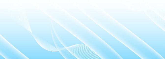 Abstract white wavy glowing lines on a blue background. Futuristic digital high-technology pattern. Health Care concept. Vector