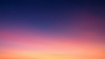 Serene gradient sky at dusk with visible stars in twilight