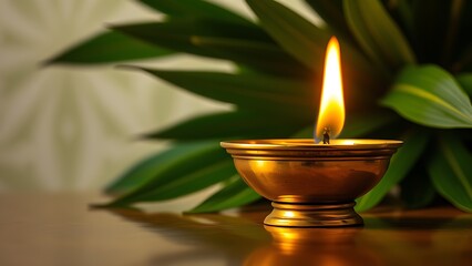 Embroidered edelweiss on traditional dress collar, morning light through pines, misty mountain backdrop with red accents.
