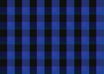 Dark blue and black seamless tartan plaid fabric pattern