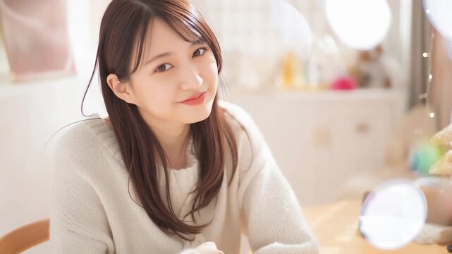 美しい肌の女性