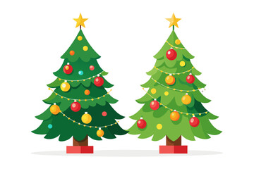 Christmas Tree Icon, festive holiday symbol, isolated vector