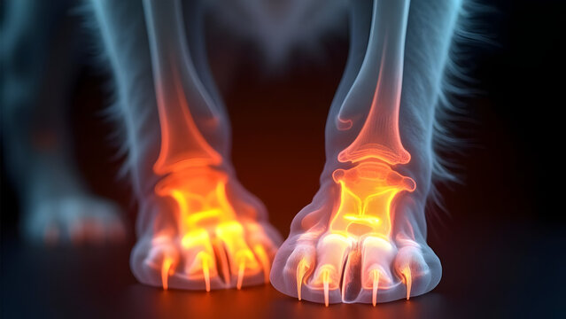 Close-up X-ray of Puppy Foreleg With Greenstick Fracture