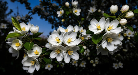 White Blossom Flowers Spring Bloom