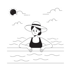 Pool Relax PNG file on transparent background