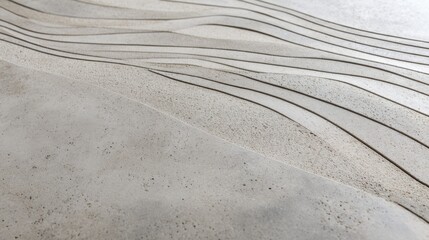 Modern concrete surface with abstract engraved lines, minimal brutalist design aesthetic