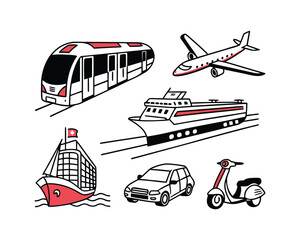 Transport & Vehicle Vector Set