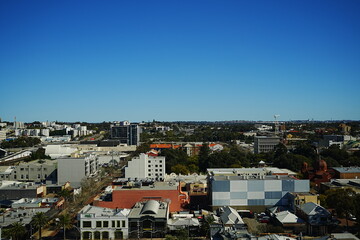 Obraz premium Aerial Cityscape of Perth, Australia - オーストラリア パース 街並み 