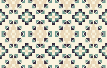 Geometric ethnic pattern seamless, Native American ethnic design, Southwestern decor design for background ,curtain, carpet, wallpaper, clothing, wrapping, Batik, vector illustration.