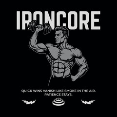 Ironcore Bodybuilding Streetwear T-Shirt – Gym Fitness Strength Graphic Tee