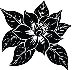 Black and white vector illustration of a fish symbol for a business logo