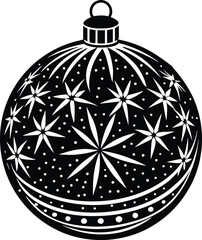 Shiny red Christmas bauble with a festive winter illustration of a Christmas tree in a vector design