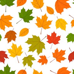 Fototapeta premium Autumn leaves pattern (4)