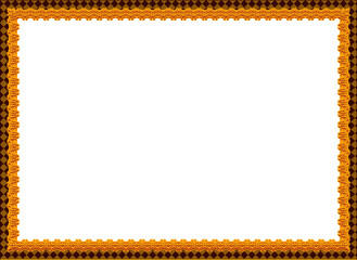 An ornate, rich brown and gold border with a luxurious repeating lace and diamond pattern, perfect for diplomas, certificates, or awards.