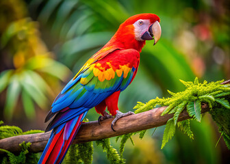 bright tropical parrot