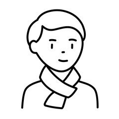 Scarf icon vector