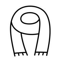 Scarf icon vector