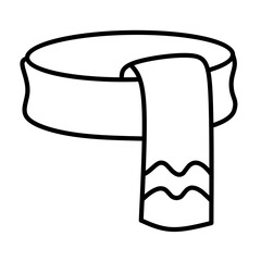 Scarf icon vector
