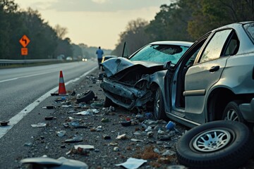 accident car on the road