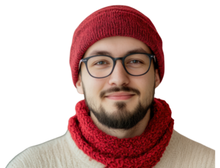 PNG Ukrainian man christmas holiday happy.