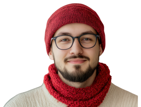 PNG Ukrainian man christmas holiday happy.