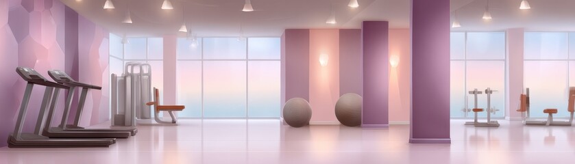 Virtual Reality Fitness Programs in a Neon-Infused Digital Gym Environment for Workouts