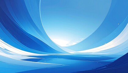 Abstract Blue Background: Flowing Lines and Elegant Modern Design Composition