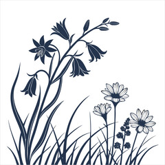 Wildflower Silhouette Vector