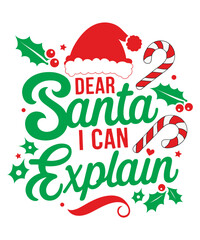Dear Santa, I can explain the T-shirt design, Christmas, 