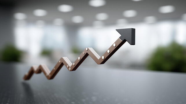 Digital display of rising tech stock values, digital innovation in investment data, technology advancement in profit visualization, smart solutions for market trends
