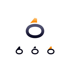 Logo number 6, digital cyber space numeral