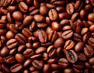 Naklejka premium roasted coffee beans background