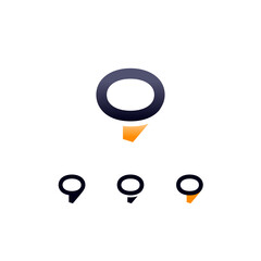 Logo number 9, digital cyber space numeral
