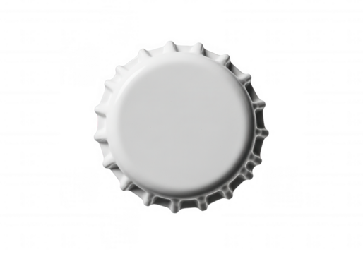 White bottle cap isolated on a transparent background - Powered by Adobe