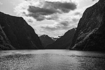 Panoramic views of Norway's iconic Naeroyfjord