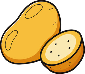 Potato Vector Illustration – Root Vegetable Clipart Design