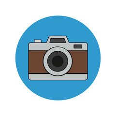 Photography vector illustration Retro vintage photo camera design graphic art Image capturing