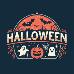 Halloween t-shirt design with funny ghost and drinking pun quote. "I'm Just Here For The Boos" vector graphic isolated on white.