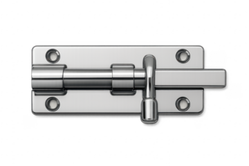 Metal door slide bolt providing security and closure