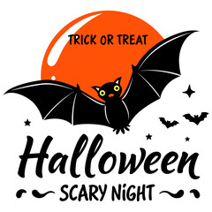 Spooky Bat Halloween Night, Trick Or Treat Halloween Scary Night Shirt, trick or treat shirt, Scary Halloween T-Shirt, Spooky Shirt, Scary Night Tee